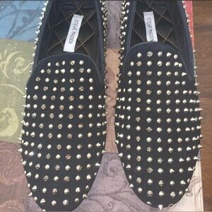 Steve Madden metal studded leather slippers size 11